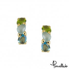 Pomellato 18k Yellow Gold Multi-Gemstone Saffi Earrings